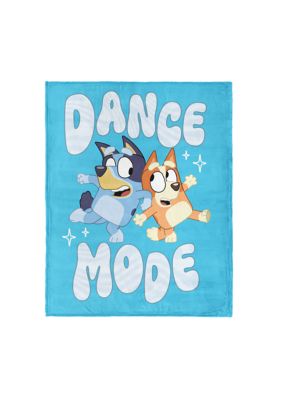 Sweet Home Collection Kids Micro Raschel Throw Blanket 46"x60", Bluey "Dance Mode"