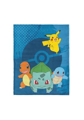 Sweet Home Collection Kids Micro Raschel Throw Blanket 46"x60", Pokémon Starters