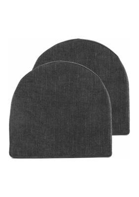 Sweet Home Collection U-Shape Molded Memory Foam Chair Pads With Ties - 2 pack