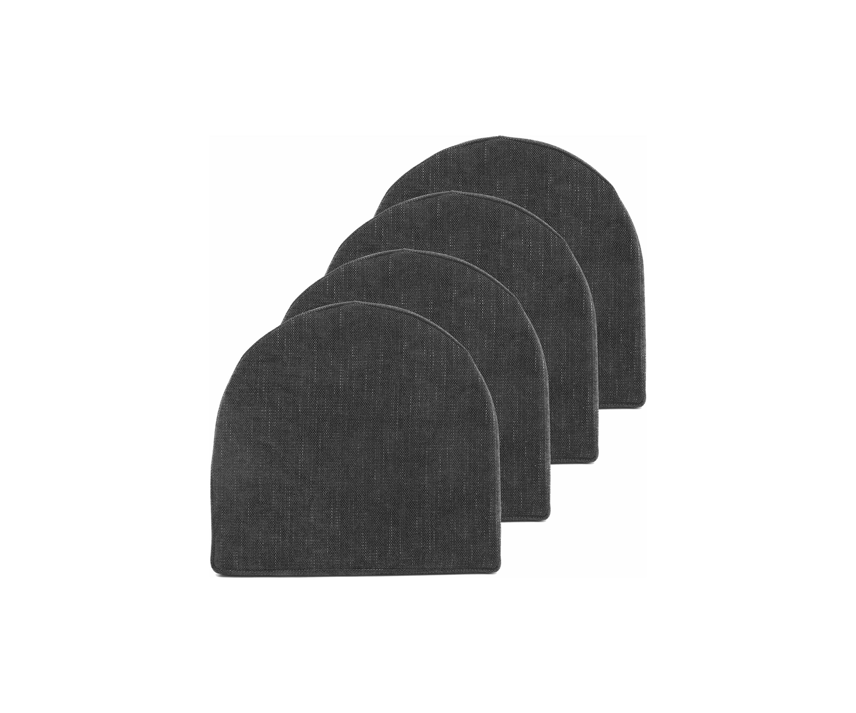 U-Shape Molded Memory Foam Chair Pads With Ties - 4 pack