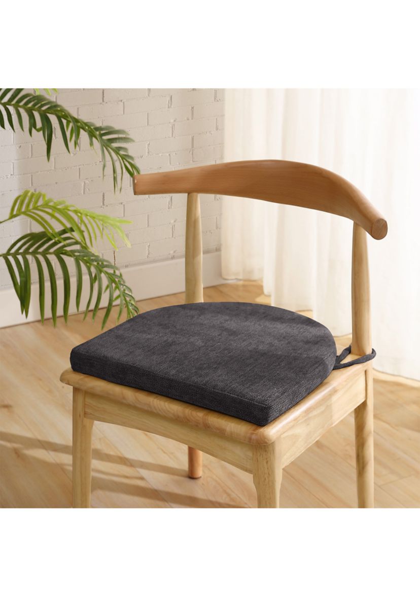 U-Shape Molded Memory Foam Chair Pads With Ties - 4 pack