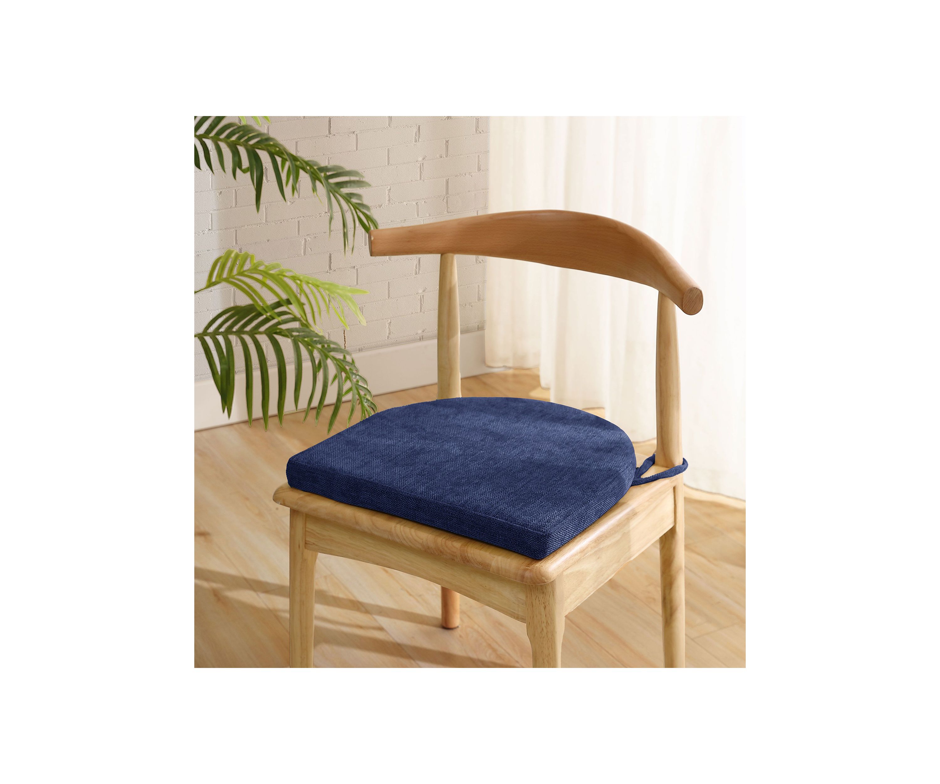 U-Shape Molded Memory Foam Chair Pads With Ties - 2 pack
