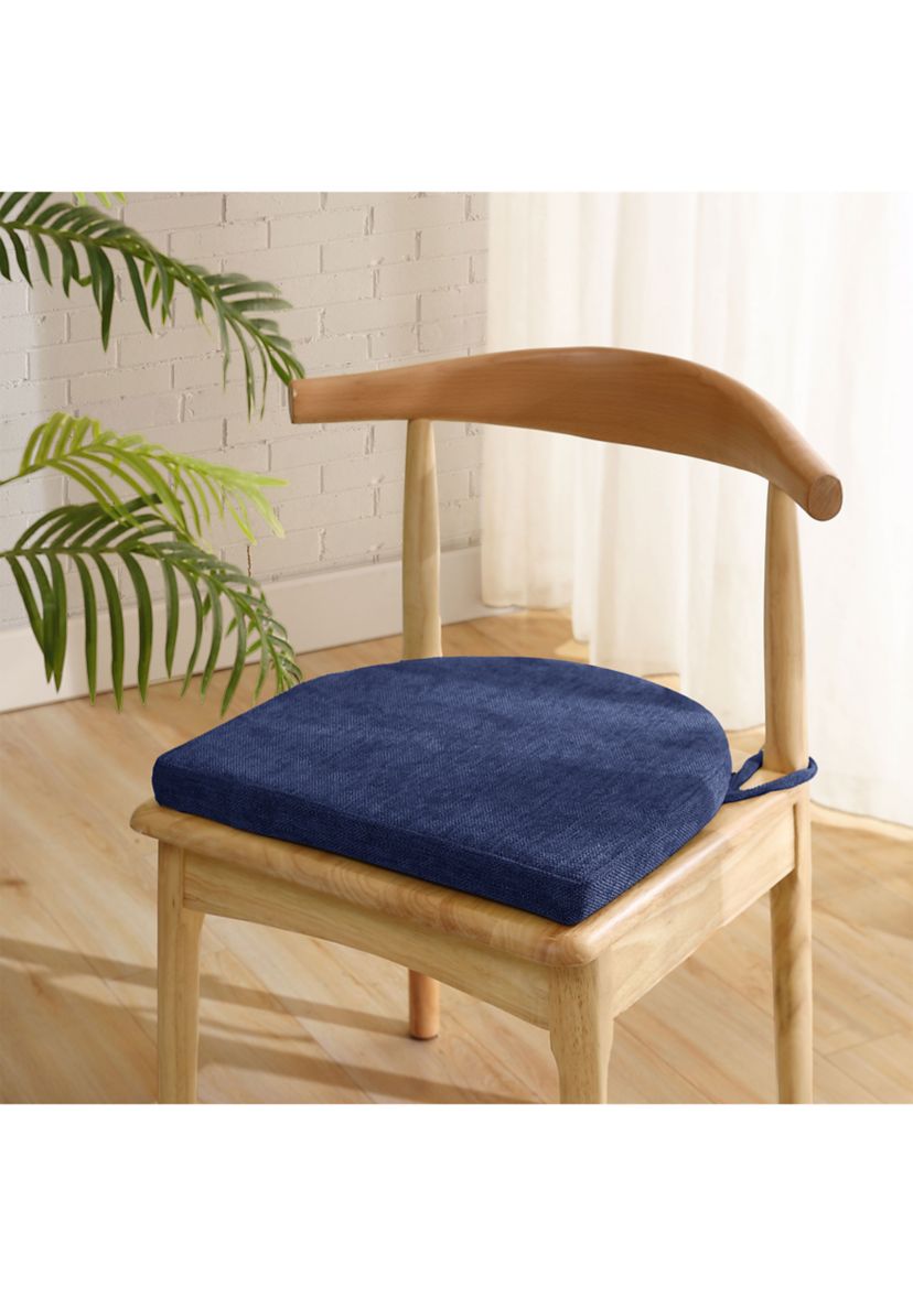 U-Shape Molded Memory Foam Chair Pads With Ties - 2 pack