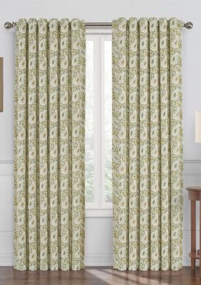 Waverly Paisley Verveine Window Curtain, 52 in x 63 in -  0885308750679