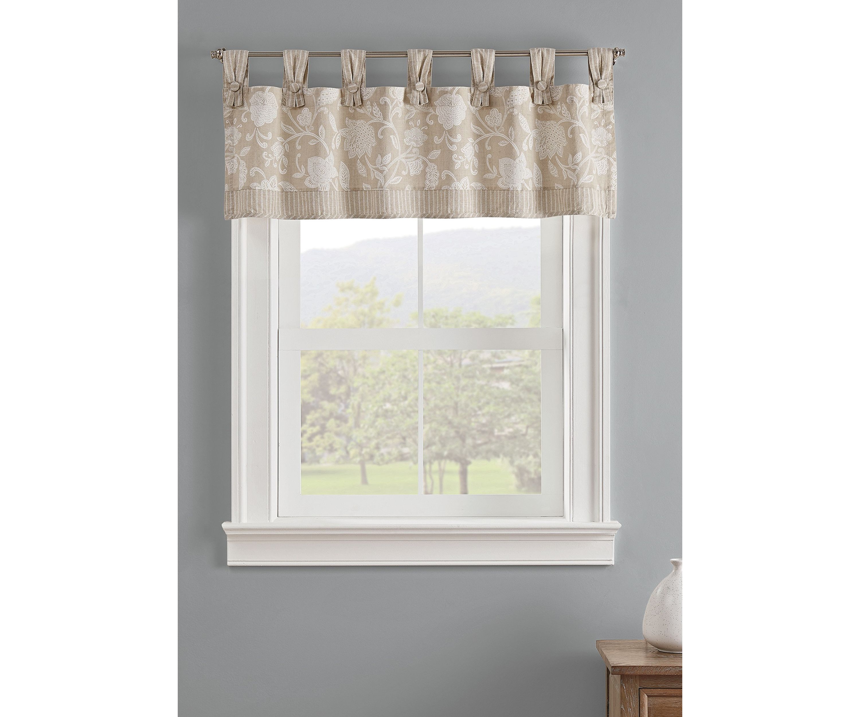 Stencil Vine Window Valance