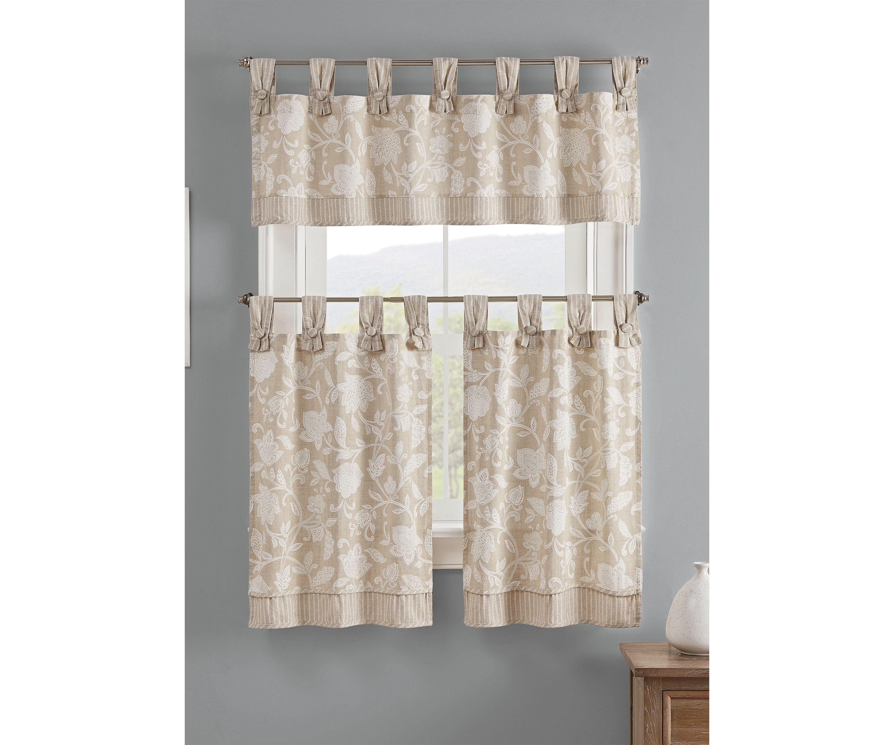 Stencil Vine Window Valance