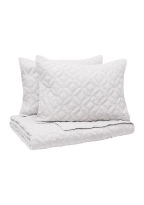 Fairfax Geometric Cotton 3 Piece Quilt Set