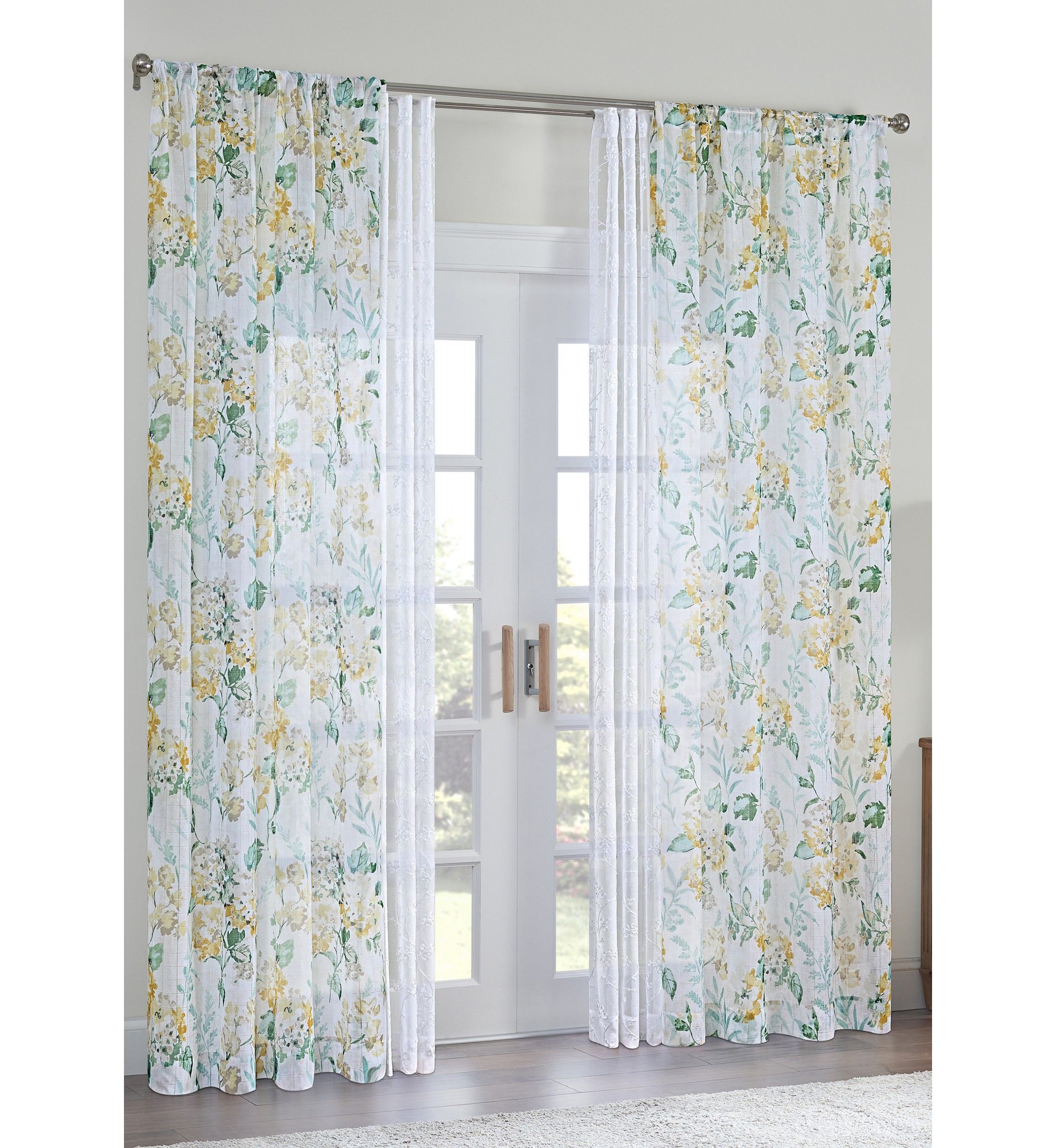 BLUSHING BLOOM SHEER PANEL