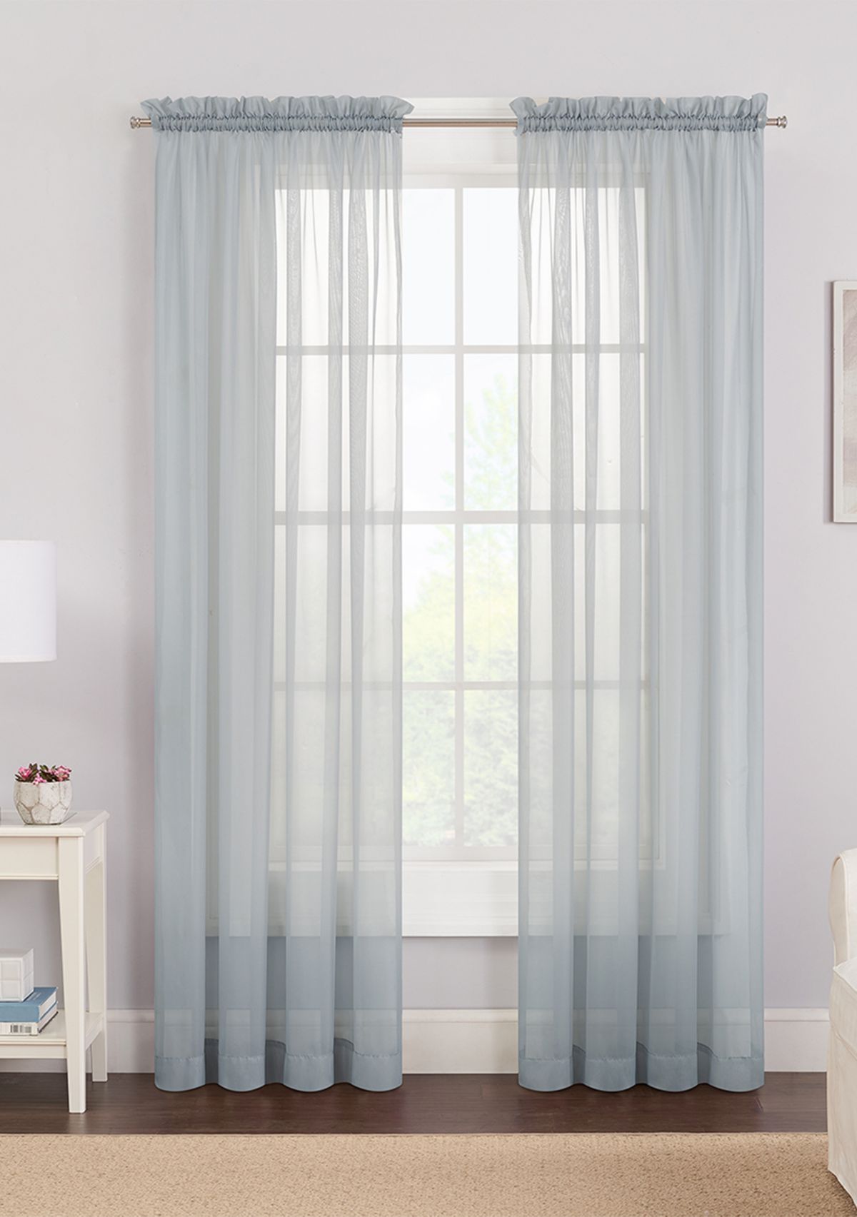 Victoria Voile Sheer Curtain Panel Pair
