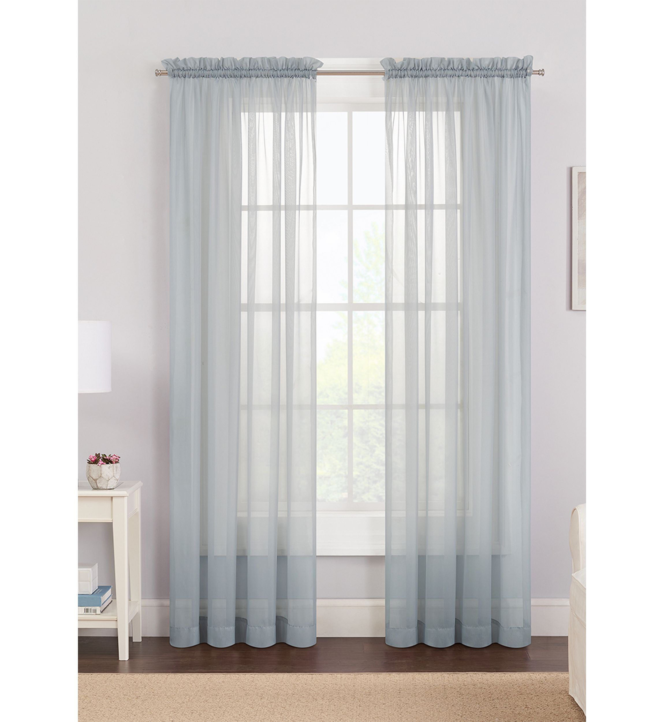 Victoria Voile Sheer Curtain Panel Pair