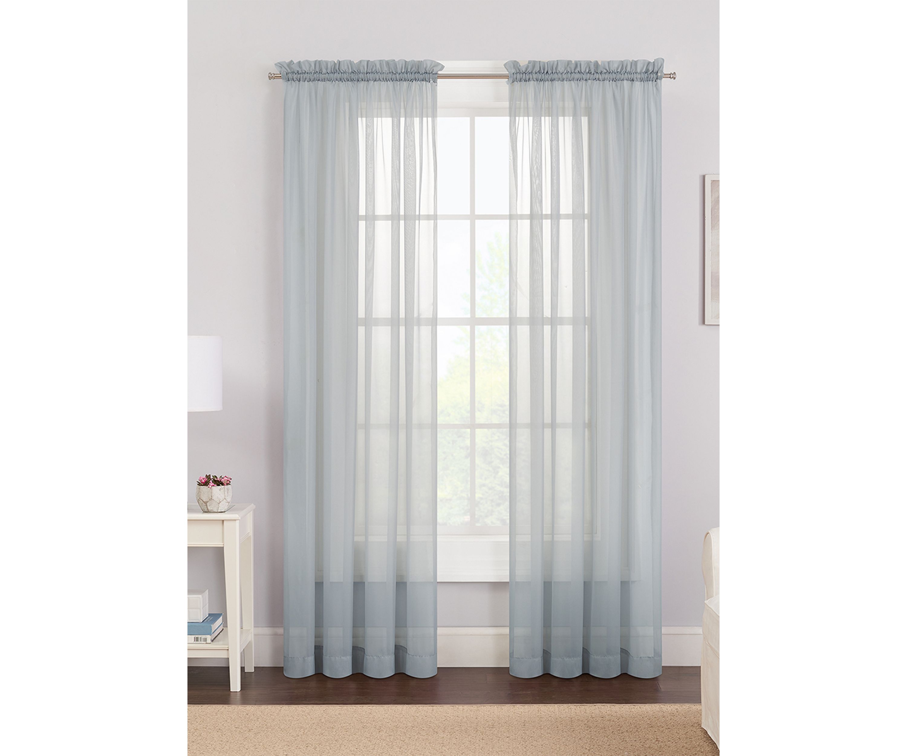 Victoria Voile Sheer Curtain Panel Pair