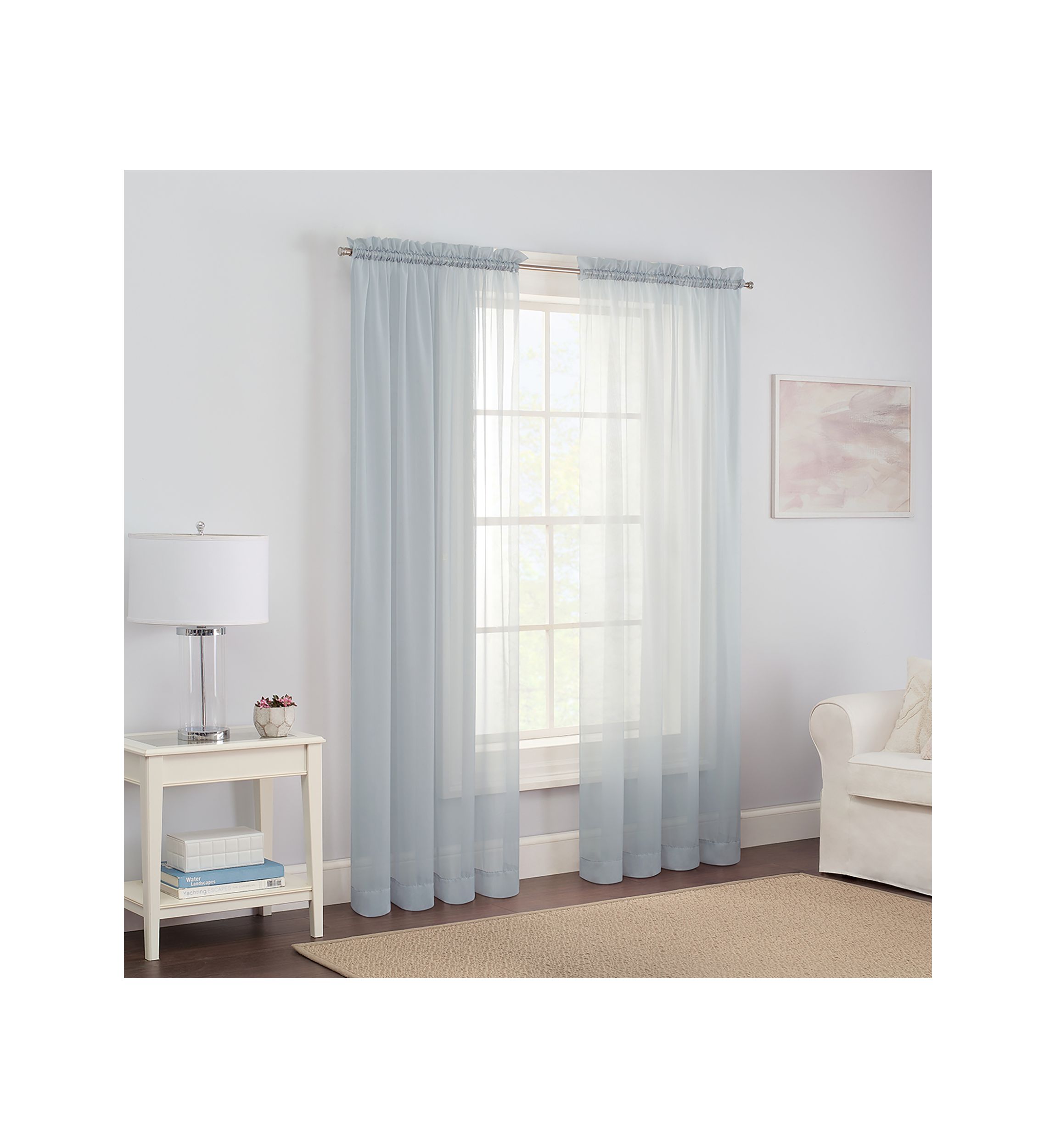 Victoria Voile Sheer Curtain Panel Pair
