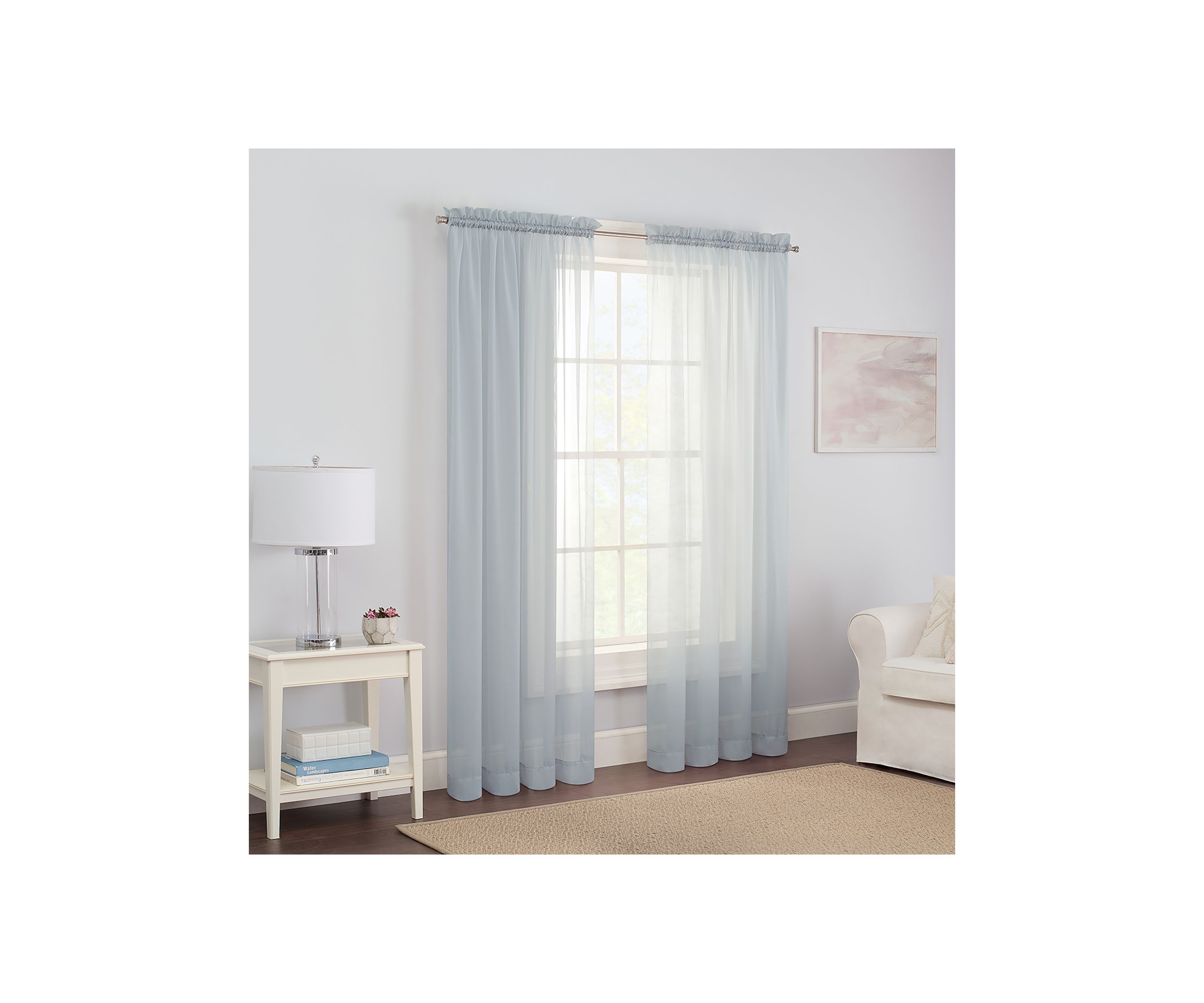 Victoria Voile Sheer Curtain Panel Pair