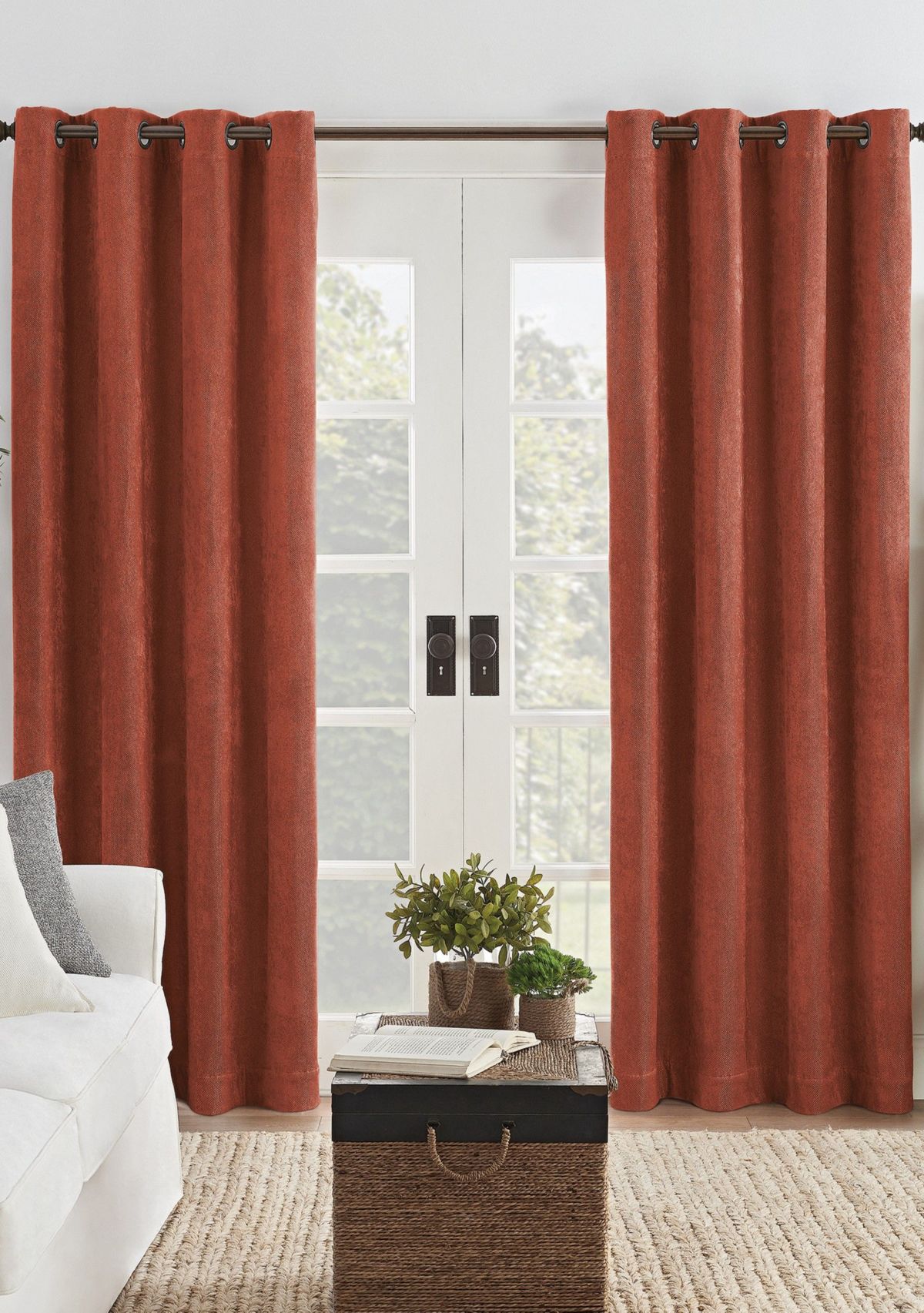 Eclipse Ambiance Draft Stopper Energy Saving 100% Blackout Grommet Top Curtain Panel