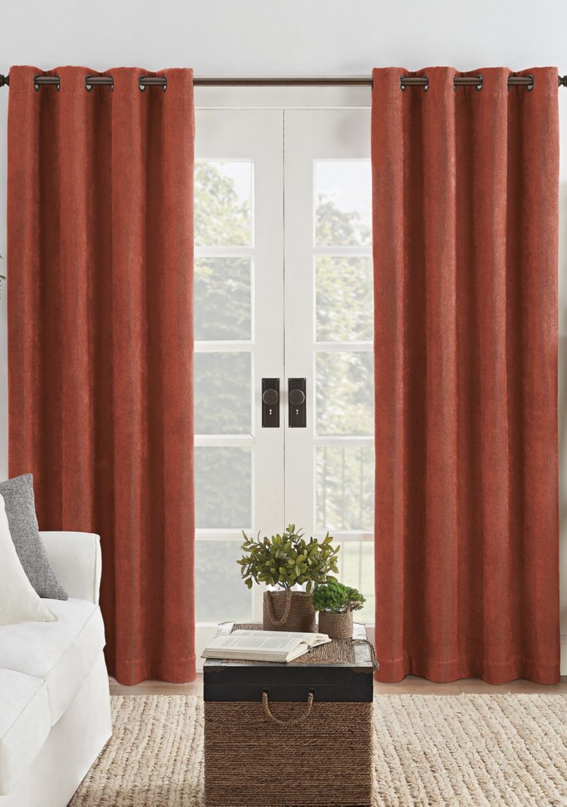 Eclipse Ambiance Draft Stopper Energy Saving 100% Blackout Grommet Top Curtain Panel