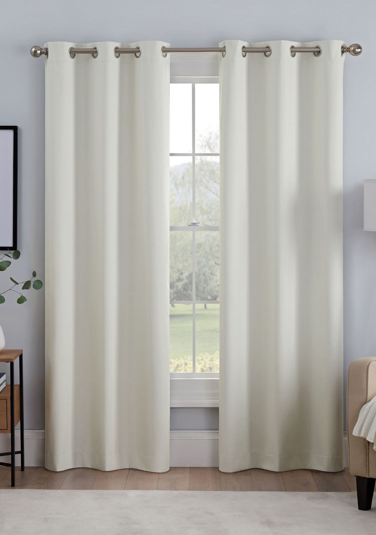 Eclipse Khloe 100% Absolute Zero Blackout Solid Textured Thermaback Curtain Panel