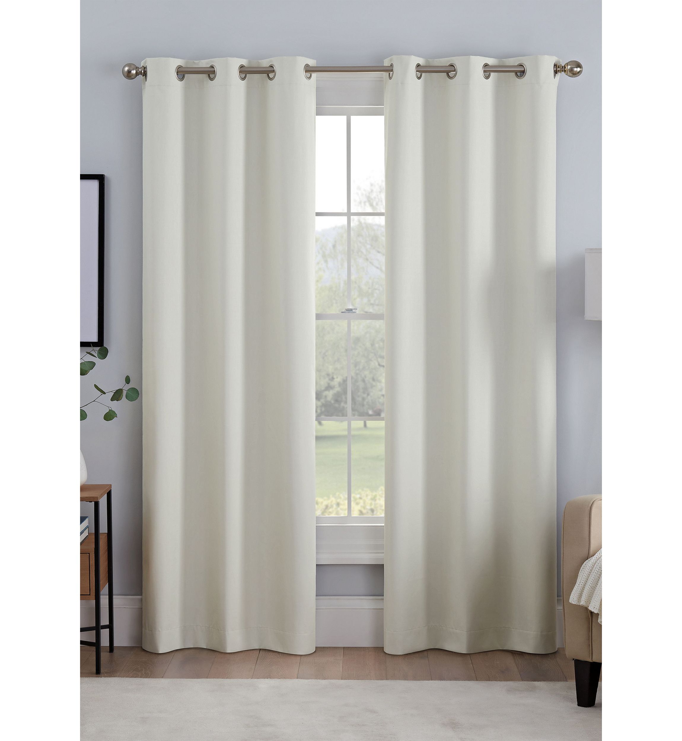 Eclipse Khloe 100% Absolute Zero Blackout Solid Textured Thermaback Curtain Panel