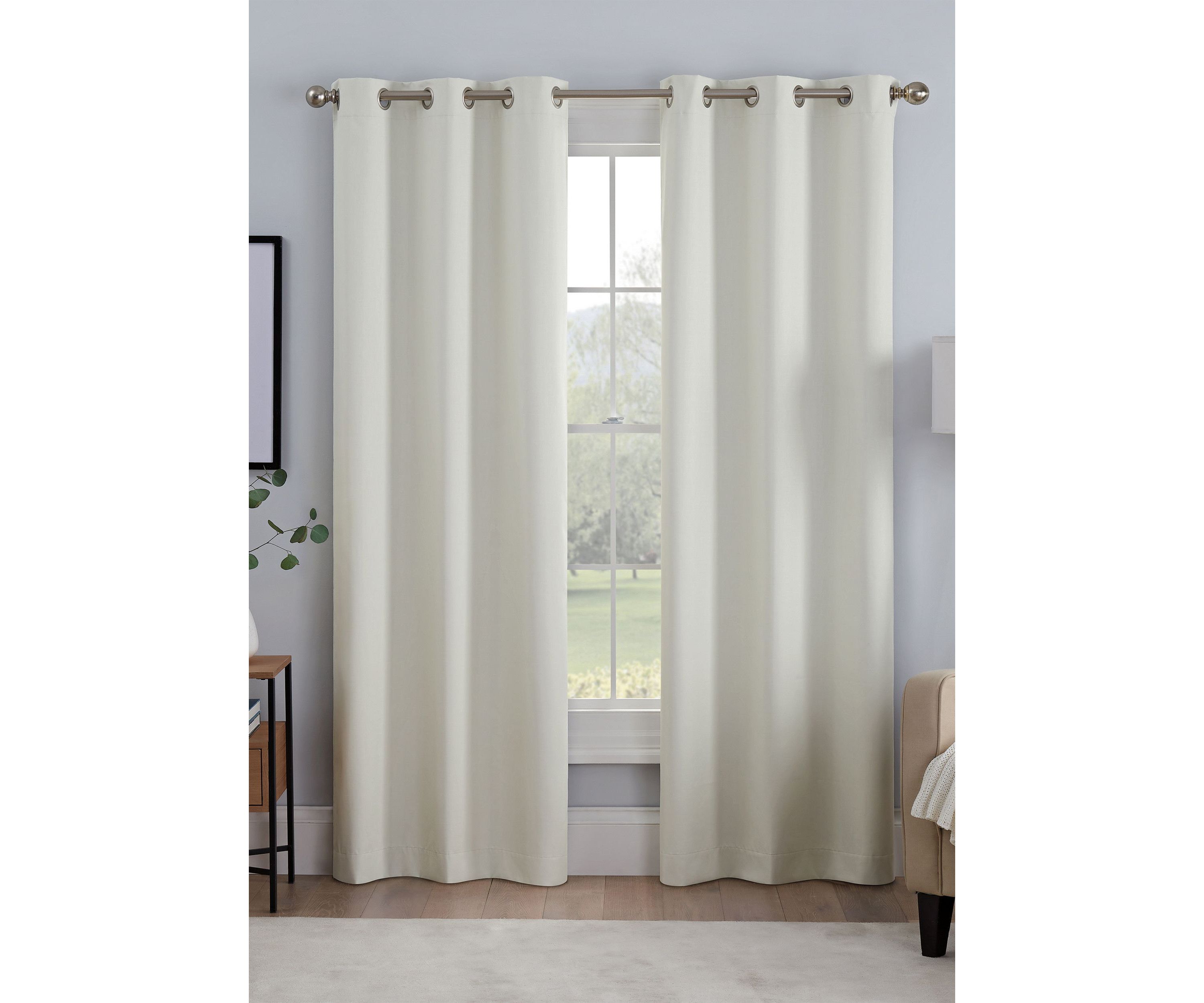 Eclipse Khloe 100% Absolute Zero Blackout Solid Textured Thermaback Curtain Panel