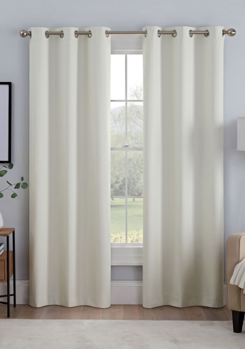 Eclipse Khloe 100% Absolute Zero Blackout Solid Textured Thermaback Curtain Panel