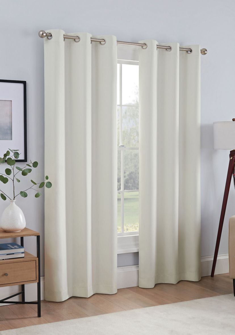 Eclipse Khloe 100% Absolute Zero Blackout Solid Textured Thermaback Curtain Panel