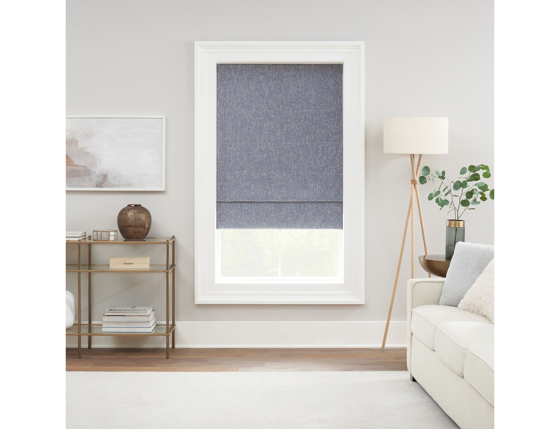 Drew Textured Solid 100% Total Blackout Cordless Roman Shade