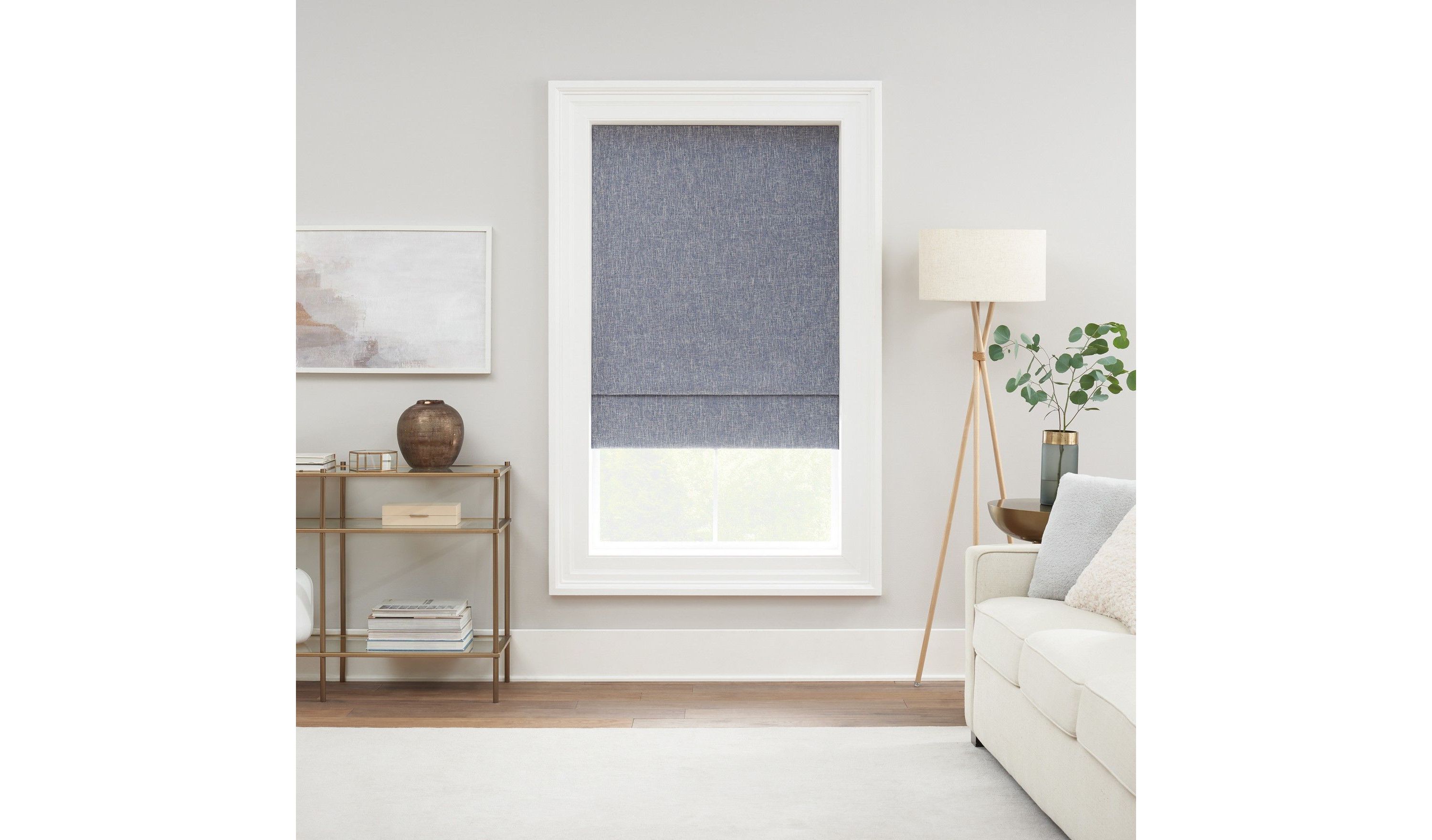 Drew Textured Solid 100% Total Blackout Cordless Roman Shade