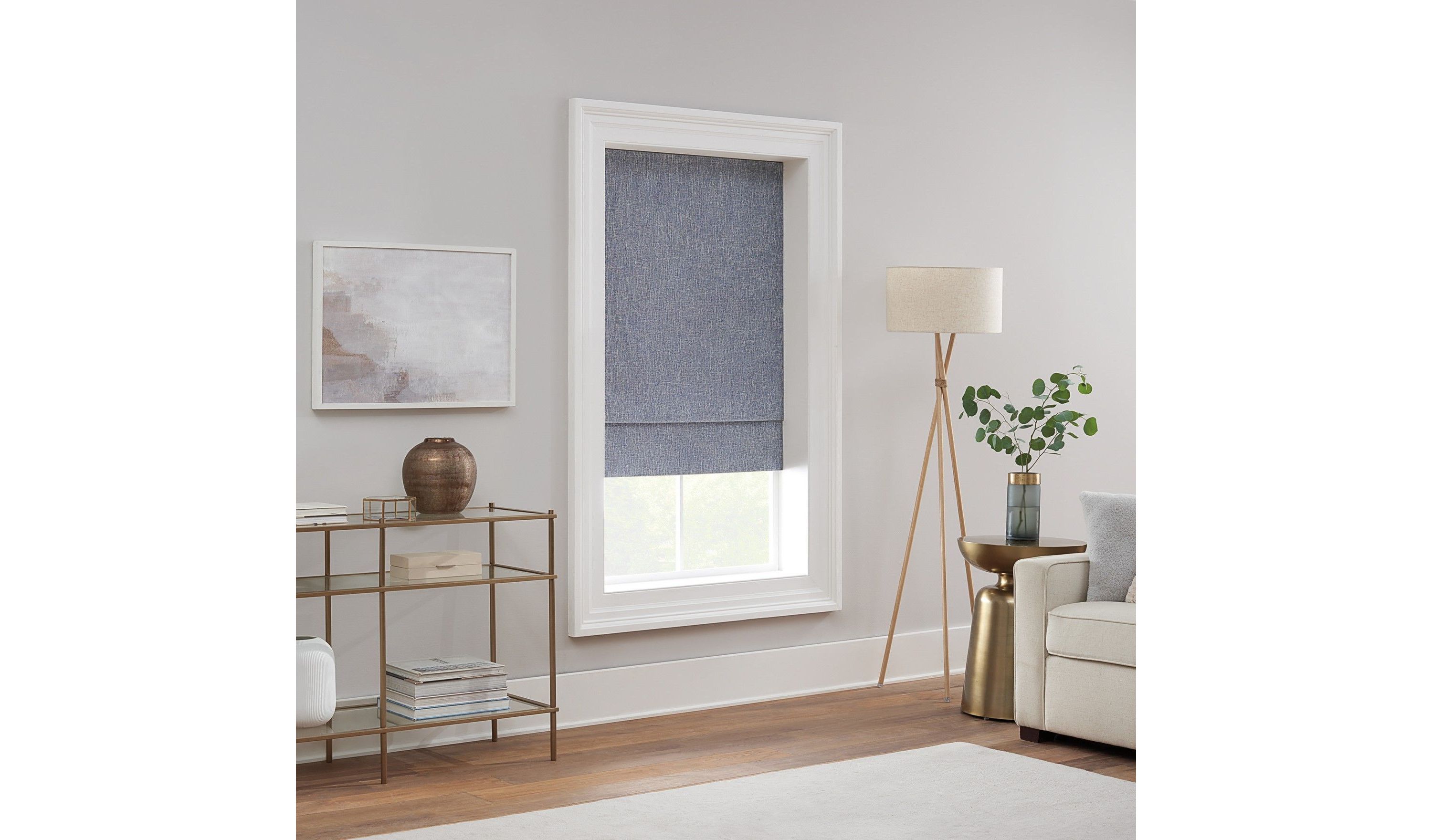 Drew Textured Solid 100% Total Blackout Cordless Roman Shade