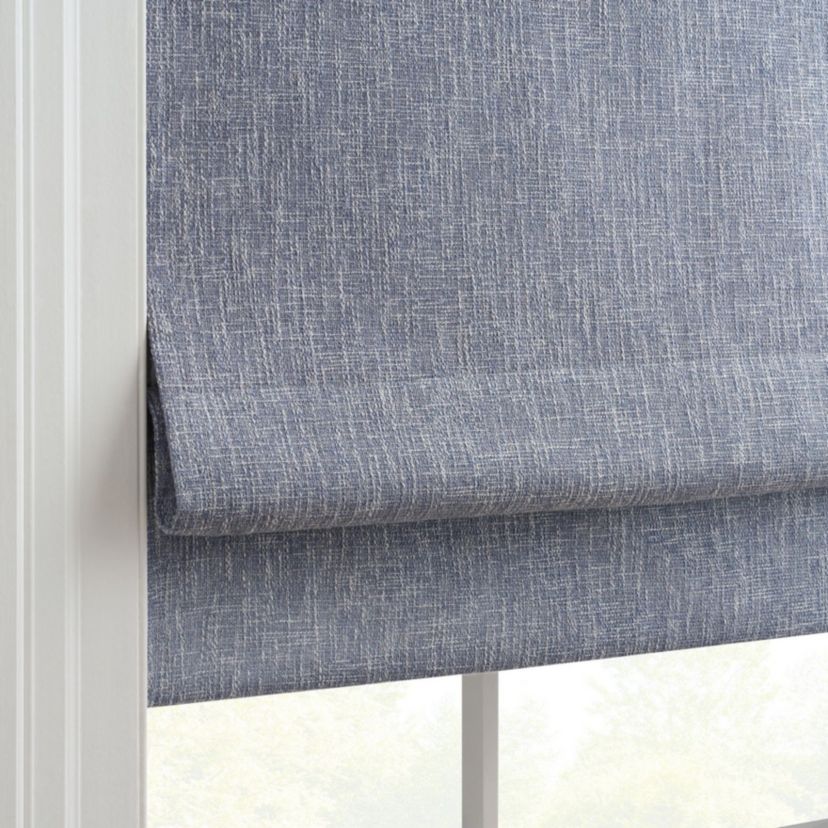 Drew Textured Solid 100% Total Blackout Cordless Roman Shade