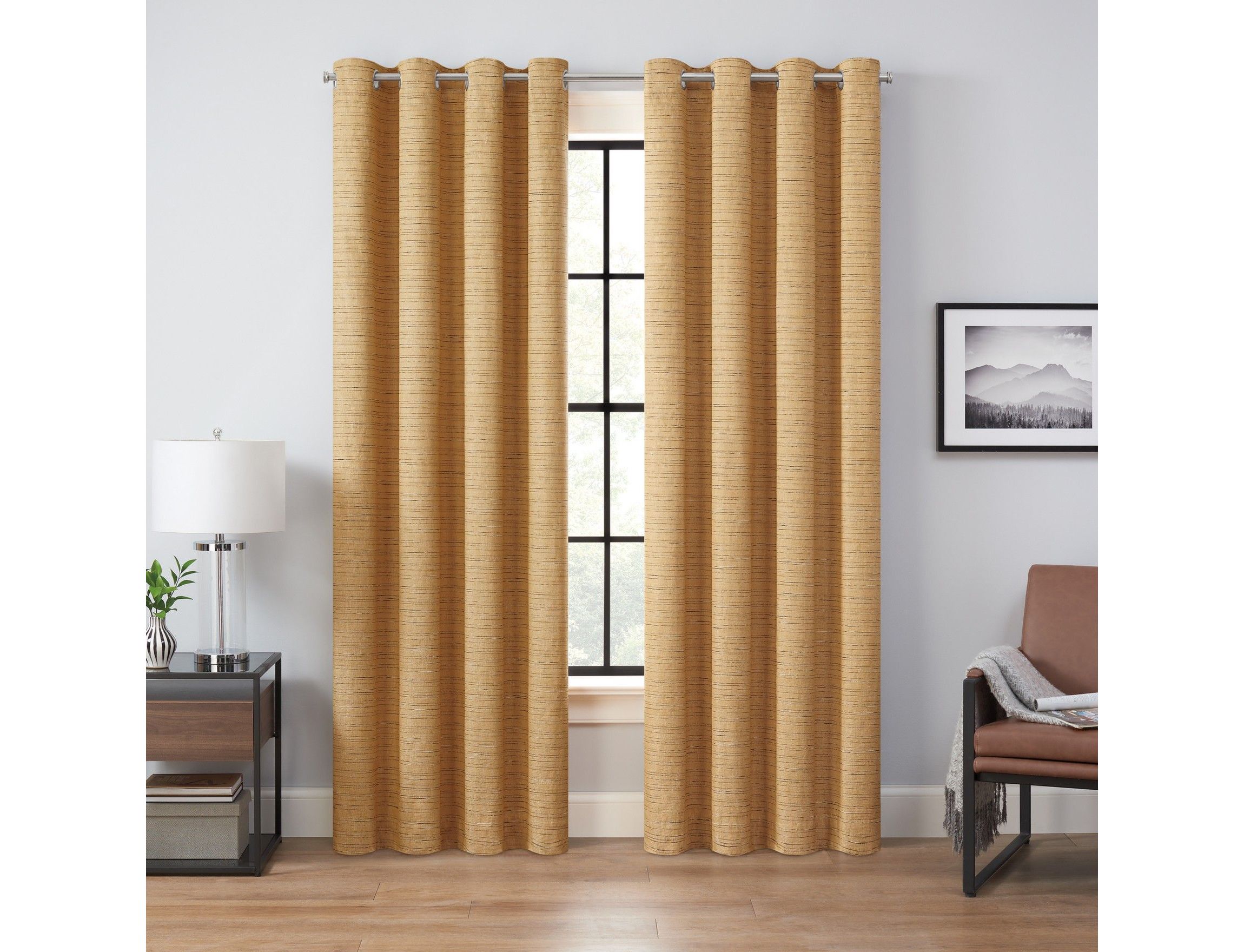 Magnitech Branson Stripe 100% Blackout Grommet Panel with Magnetic Closure
