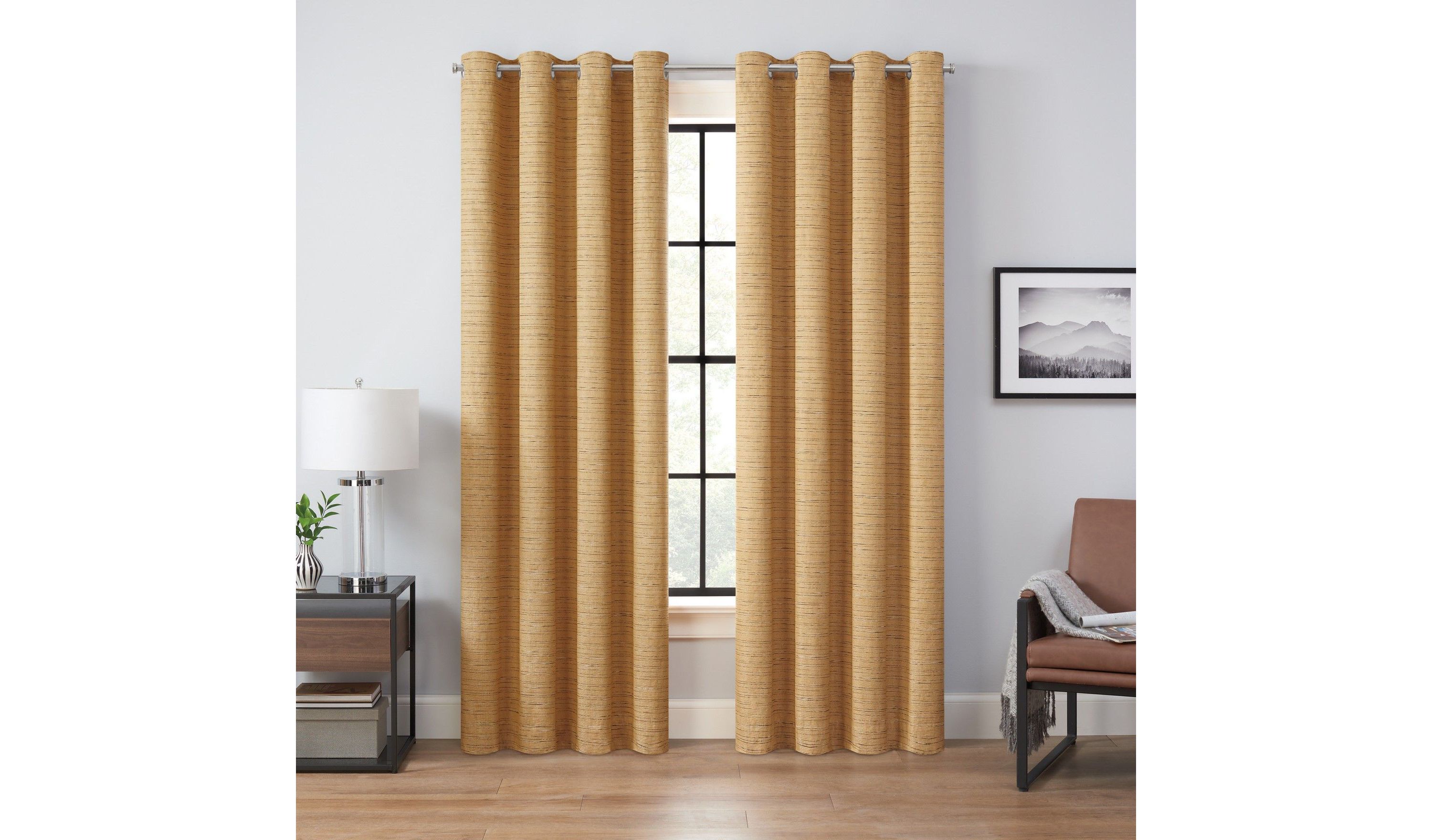 Magnitech Branson Stripe 100% Blackout Grommet Panel with Magnetic Closure