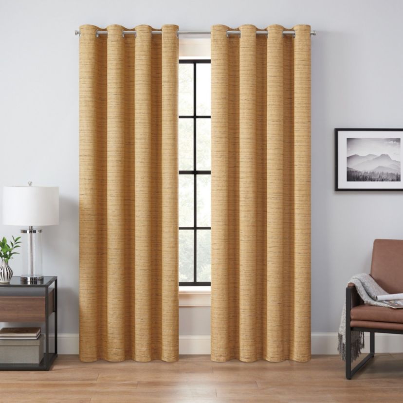 Magnitech Branson Stripe 100% Blackout Grommet Panel with Magnetic Closure
