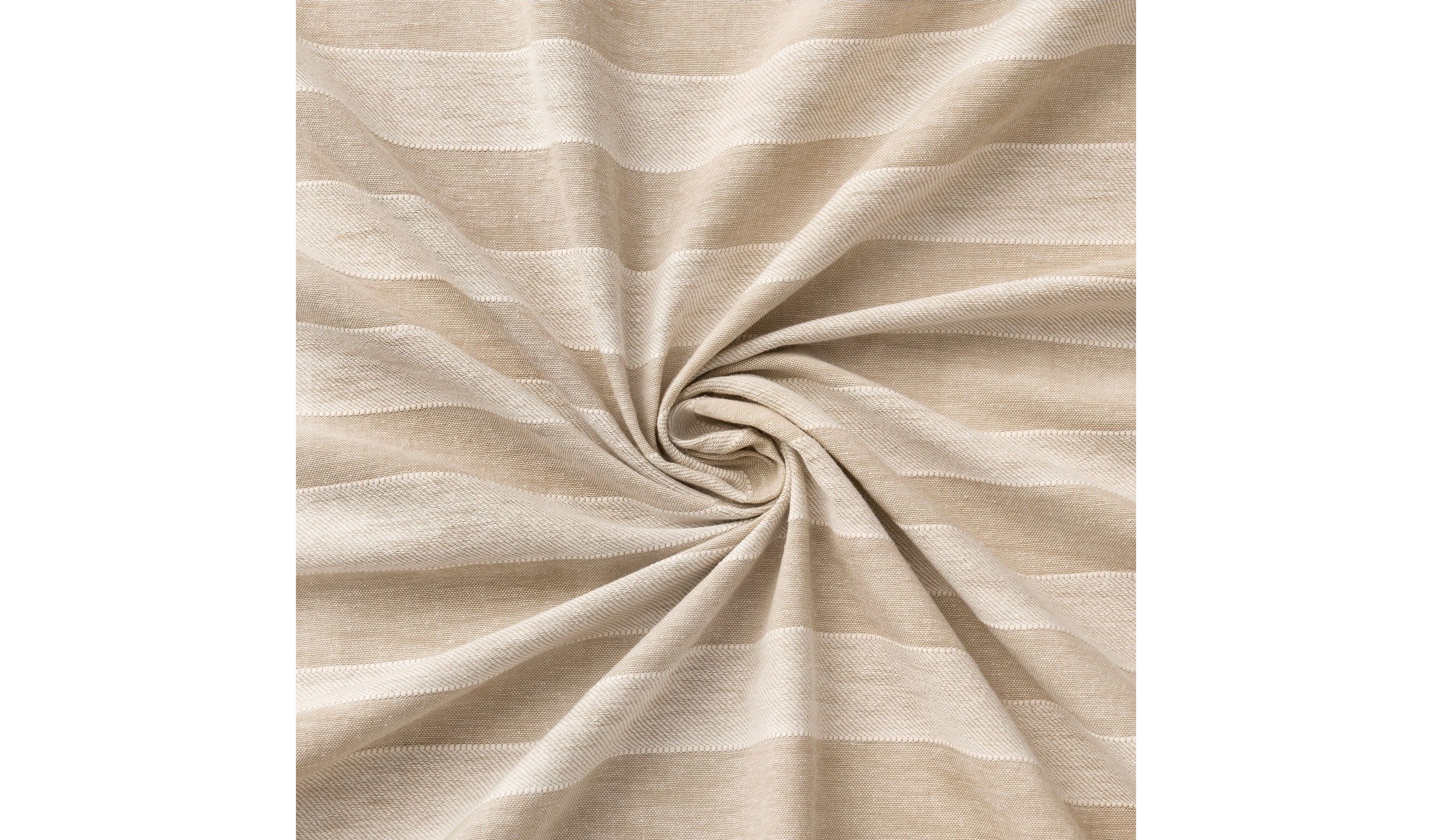 Tavia Horizontal Stripe Rod Pocket Back Tab Sheer Curtain Panel