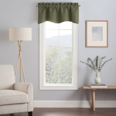 Kendall Textured Solid Scalloped Window Valance