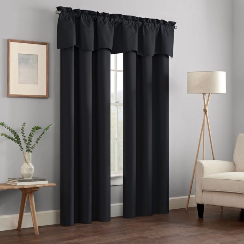 Kendall Textured Solid Scalloped Window Valance