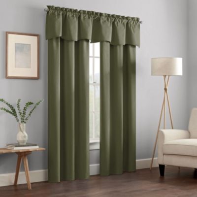 Kendall Textured Solid Scalloped Window Valance