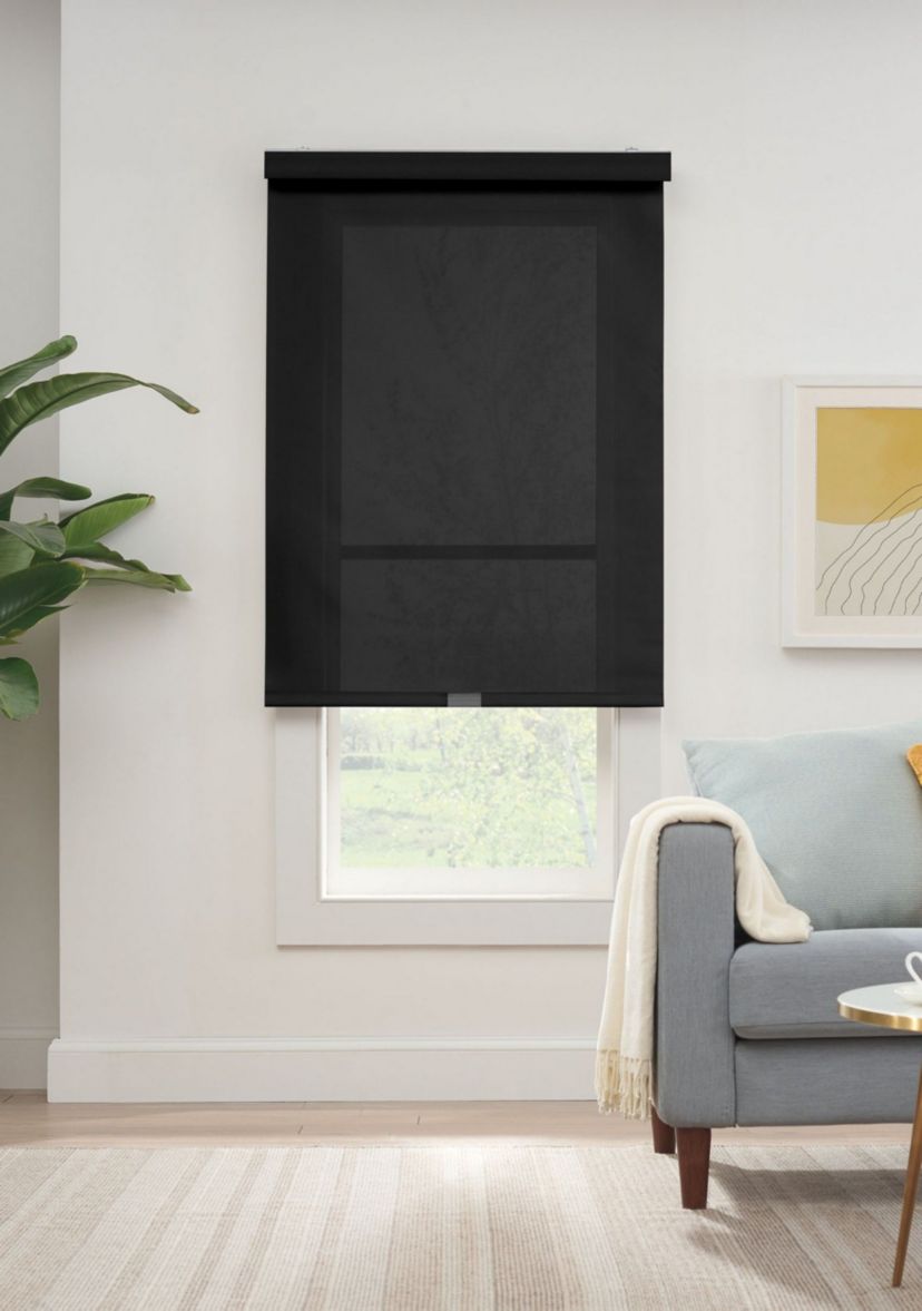 Solar Cordless Light Filtering Privacy Roller Shade 36-in. Width