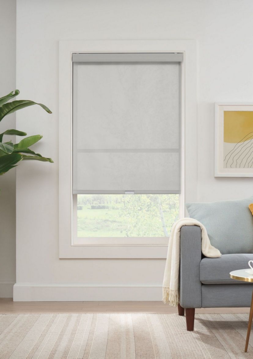Solar Cordless Light Filtering Privacy Roller Shade 48-in. Width