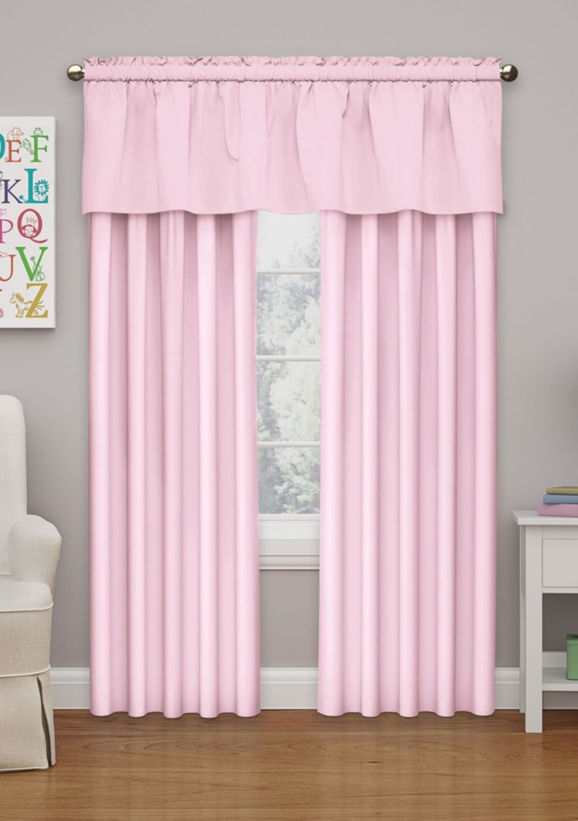 Microfiber Blackout Rod Pocket Valance, Solid Thermal Window Curtain