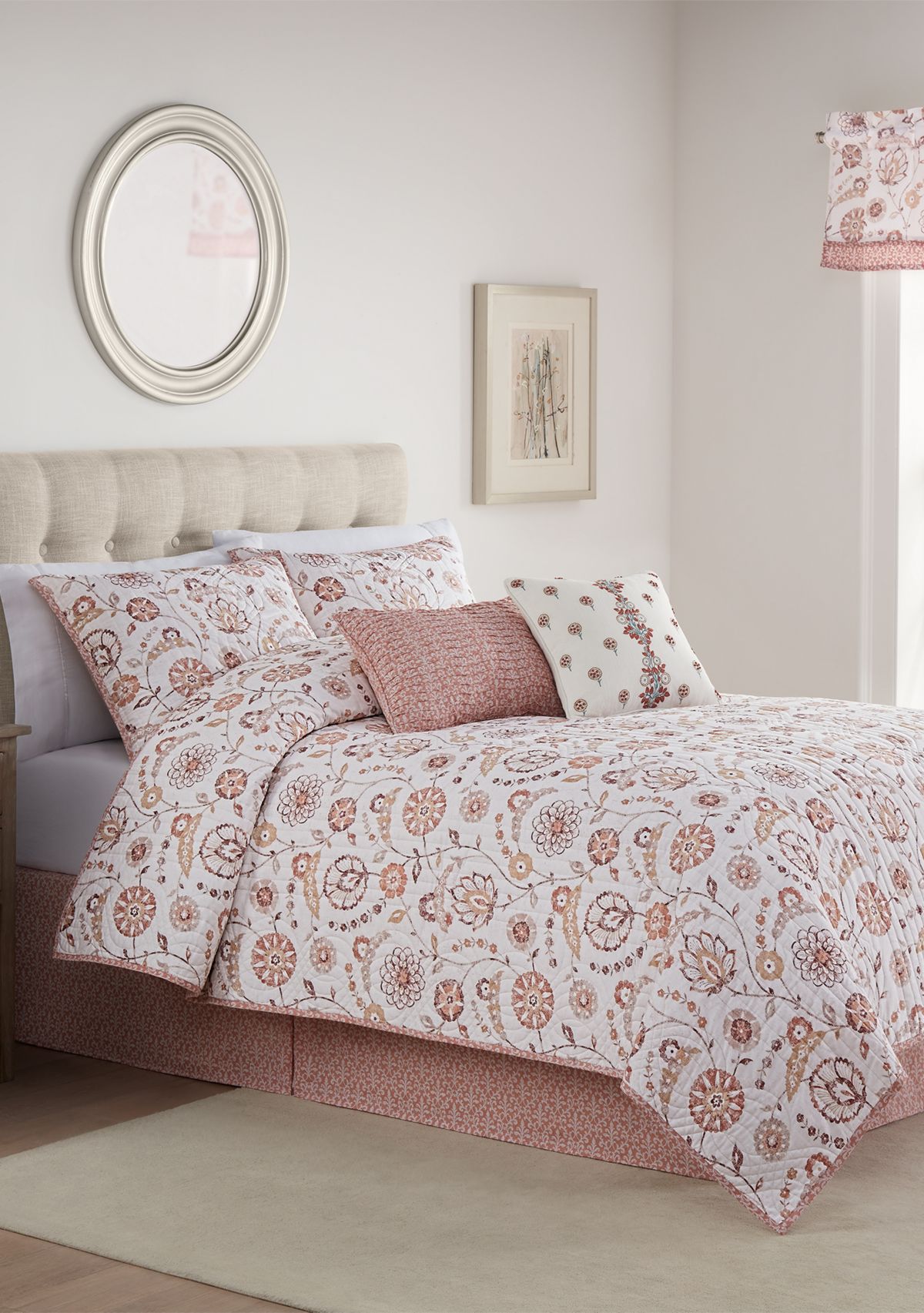 4-Piece Floral Comforter Set 