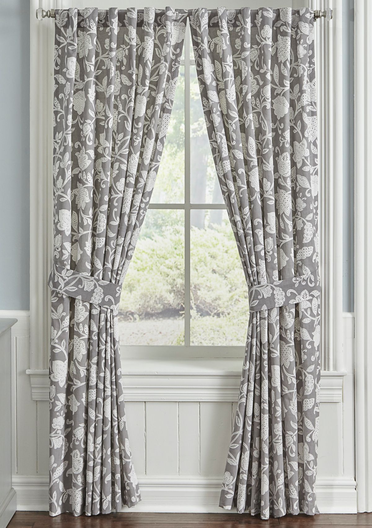 Stencil Vine Window Drapery Pair