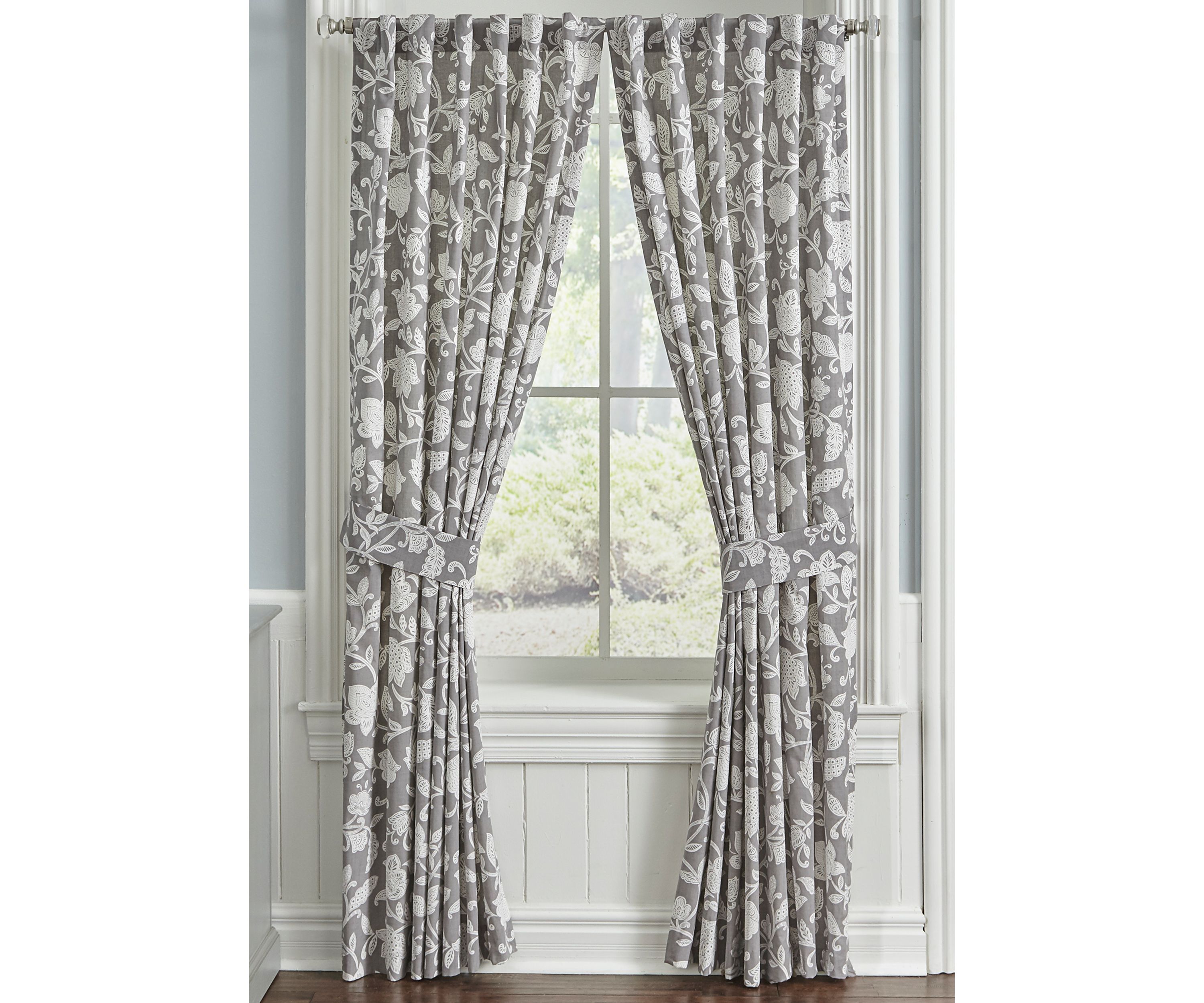 Stencil Vine Window Drapery Pair