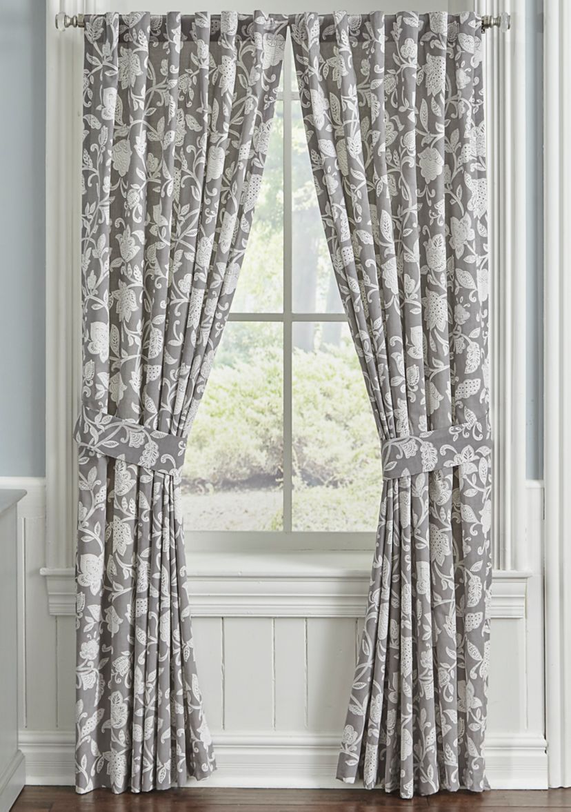Stencil Vine Window Drapery Pair