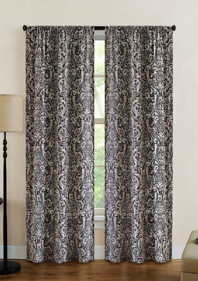 Dolce Paisley Light Filtering Window Curtain Panel Pair