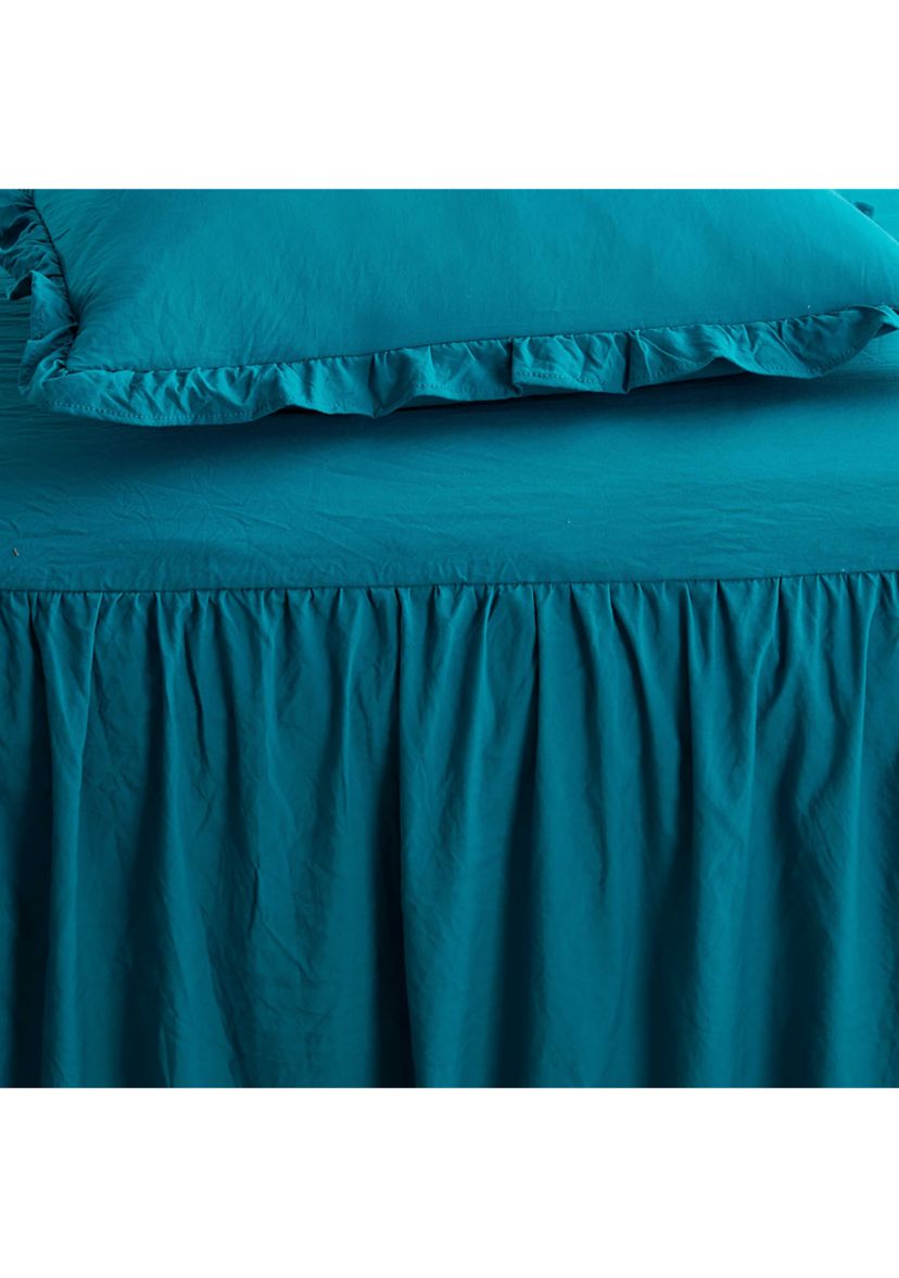 Shabby Chic Ruffle Skirt Bedspread & Sham Set