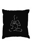 Word Art Throw Pillow Cover - Popular Yoga Poses