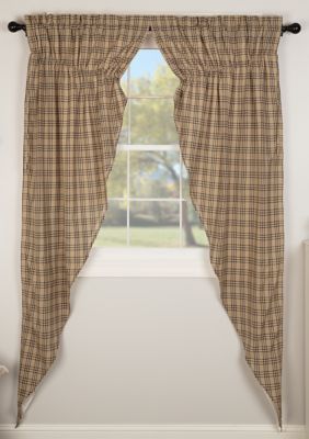 Ashton Willow Farmhouse Curtains Miller Farm Plaid Prairie Long