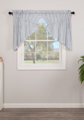Ashton Willow Farmhouse Kitchen Curtains Miller Farm Ticking