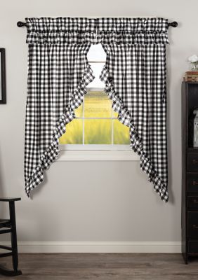 Ashton Willow Farmhouse Curtains Jenna Buffalo Check Prairie