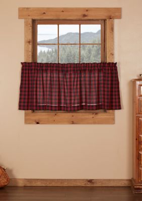 Ashton Willow Rustic Kitchen Curtains Shasta Cabin Tier Pair Belk