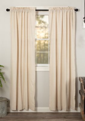 Ashton Willow Farmhouse Curtains Simplicity Flax Panel Pair Belk